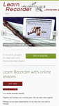 Mobile Screenshot of learnrecorder.com